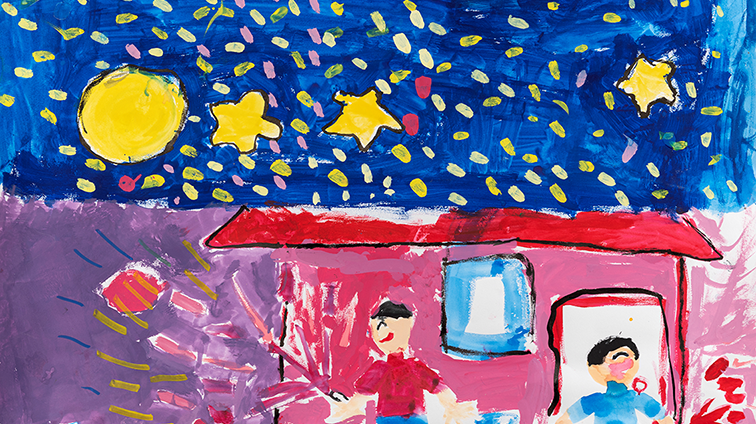 なんだか、はじめての花火がうれしい