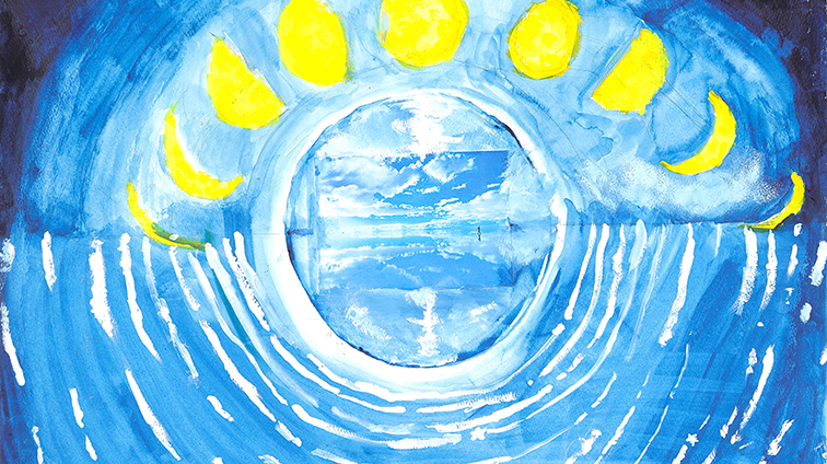 半分になっている世界