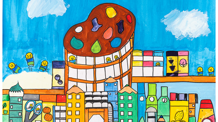 図工室のすみでは…