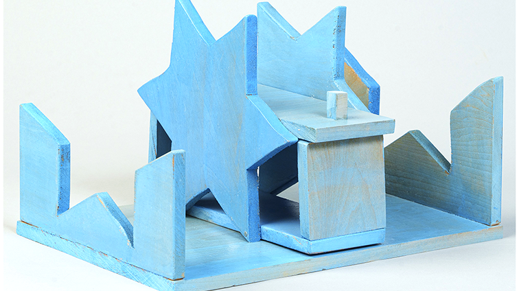 星の本だなと小物入れ