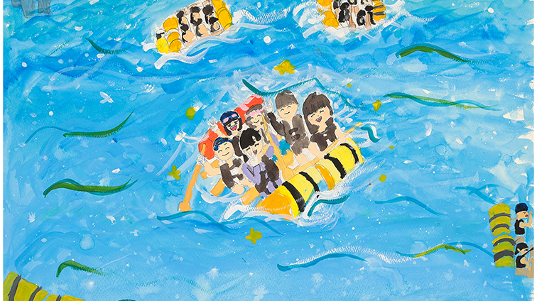 楽しかったいかだ乗り