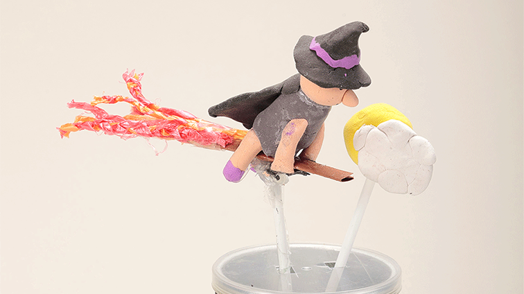 森林をぬけるまじょ