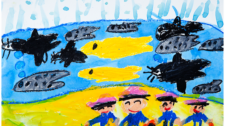 いろいろなさかながまわっているよ