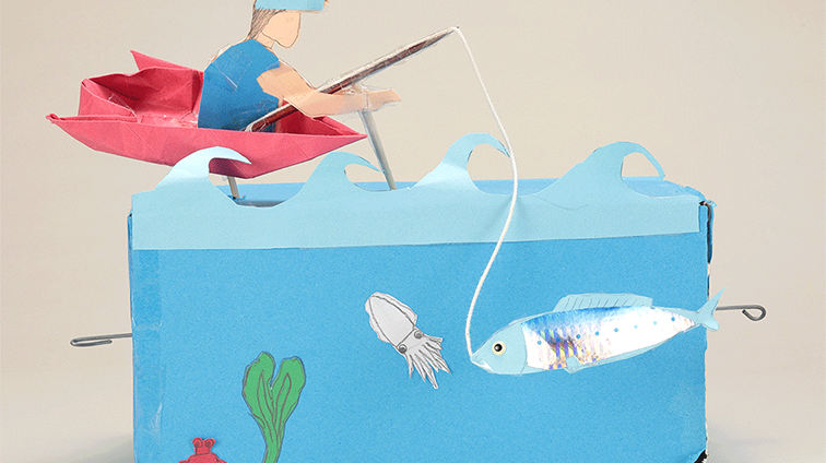 大きな魚がかかったぞ～